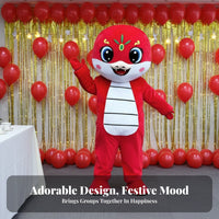 New Year Cartoon Snake Mascot Costume, Zodiac Snake Plush Outfit, Event Performance Prop