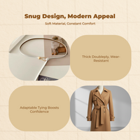 Wool Coat Belt, One Size Fits Most, Deep Rose, Outdoor