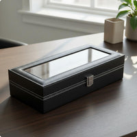 Watch Storage Box Clear Window Watch Display Box Stitching