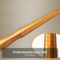 Multi-Scale Measurement Band Sizer Gauge High Precision Band Sizing Mandrel Accurate Sizes for Jewelers, Craft Studio, Home, Online Shopping