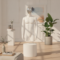 Male Mannequin with Arms Half-Body Mannequin Realistic Display Form for Photographers