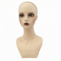 Mannequin Head with Shoulders PVC Shell Mannequin Bust Long Neck