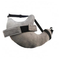 Shoulder Support Pillow Crystal Velvet Crescent Shoulder Pillow Gray