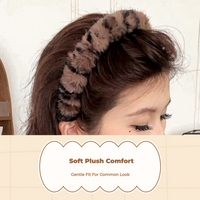 Plush headband for makeup, spa use