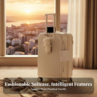 Rolling Suitcase Silent Wheels Trolley Case Sturdy for Weekend Getaway, Adults