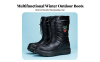 Lightweight EVA Cold Weather Boots Wear Resistant Fleece Lined Winter Boots Cushioned Comfort for Fishermen, Workers