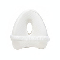 Contoured Leg Pillow with Strap Zippered Knee Pillow with Elastic Strap Textured