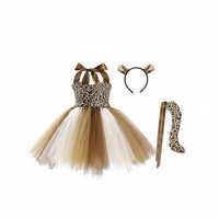 Tiger Tutu Costume Set Skin-Friendly Tiger Tutu Set Adjustable Halter Neck