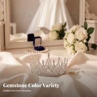 Crystal Crown Marquise Cut Crystals Bridal Tiara Wedding Hair Crown Elegant Design Wedding Tiara Sparkling for Prom Attendees