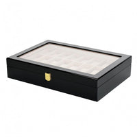 24-Slot Watch Display Box Glossy Finish 24-Slot Watch Box Dust Protection