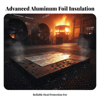 Anti-Splash Aluminum Foil Apron Long-Lasting Heat Resistant Apron Lace-up Design for Foundry Workers, Welders, Smelting, Metal Joining