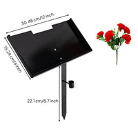 Memorial Marker Stand Matte Finish Plaque Holder Stand Butterfly Screws Grave Marker Stake for Outdoor