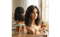 Layered Shoulder Length Curly Hairpiece Soft Wave Synthetic Wavy Hairpiece Plush Beauty Accessory Breathable Mesh