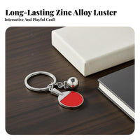 Zinc Alloy Rotating Sports Ball Keychain Creative Gift Rotatable Basketball Keyring Long-Lasting Metal for Men, Backpack Decoration