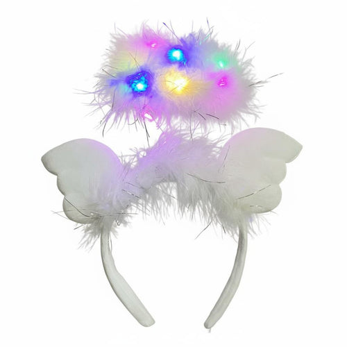 Illuminated Ry Headband 3 Lighting Modes Illuminated Hare Ears Headband Glitter Hare Hair Hoop View-Catching Light-up Hare Ear