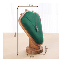 Necklace Display Mannequin Walnut Wood Finish Locket Display Bust Premium Look