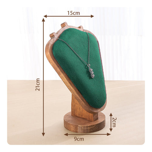 Necklace Display Mannequin Walnut Wood Finish Locket Display Bust Premium Look