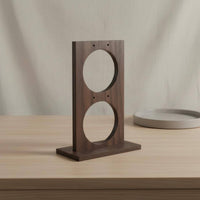 Folding Screen Jewelry Display Large Capacity Earring Display Rack Walnut Wood Jewelry Holder Decorative Earring Storage Rack