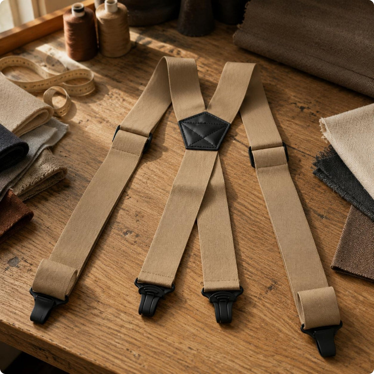 4 Clip Suspenders for Both Men and Women Braces Easy to Use for Adults