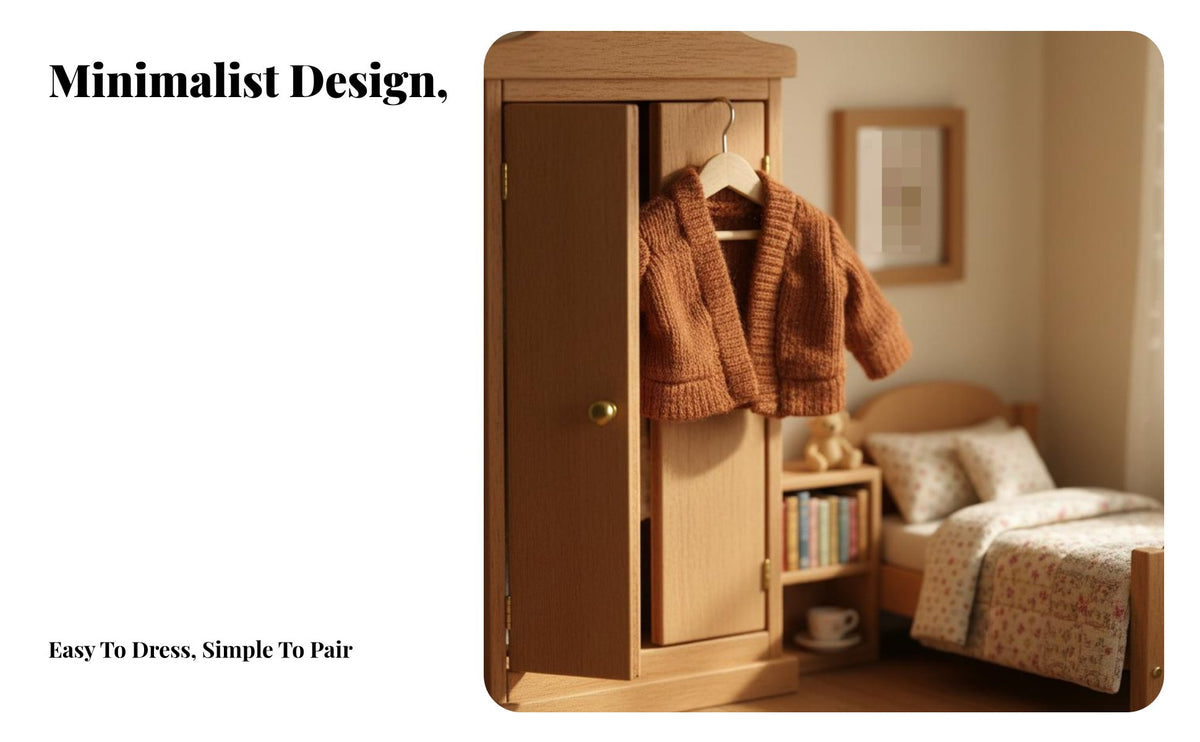 OB11 Knitted Doll Cardigan Versatile opening Front Design 1/12 Scale Knitted Cardigan for Hobbyists