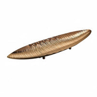 Gold Serving Dish Elegant seafoodShaped Food Plate Sturdy for Restaurant Owners