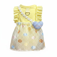 Ruffled Pet Dress Breathable Dog Skirt Dress Easy to Wear for Cats