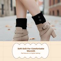 Ankle Socks, Warm Tube, Unisex, Breathable, Black, cream