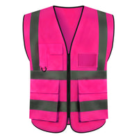 Reflective Safety Vest with Pockets Sleeveless for Night Running, Cyclists
