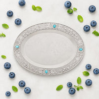 Sapphire Tray Multipurpose Oval Fruit Tray Easy to Clean for Living Room