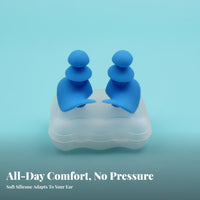 Comfortable Fit Waterproof Swimming Earplugs Washable Silicone Earplugs Ergonomic Design for Swimmers, Travelers, Studying, Travel, Concerts