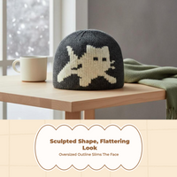 Knit Beanie Hat, Warm, Unisex, Fall Winter, Cute