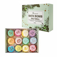 12 Pieces 12 Piece Bath Set Retail Box Mineral Ball Gift Ready Packaging