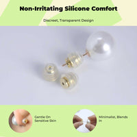 Hypoallergenic silicone earring backs