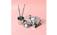 2 Pieces Acrylic Powder Liquid Cups with Holder Thickened for Home DIY Manicures