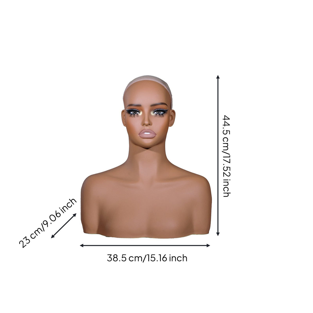 Shoulder Mannequin Bust Realistic Eyelashes Shoulder Bust Model Salon Use