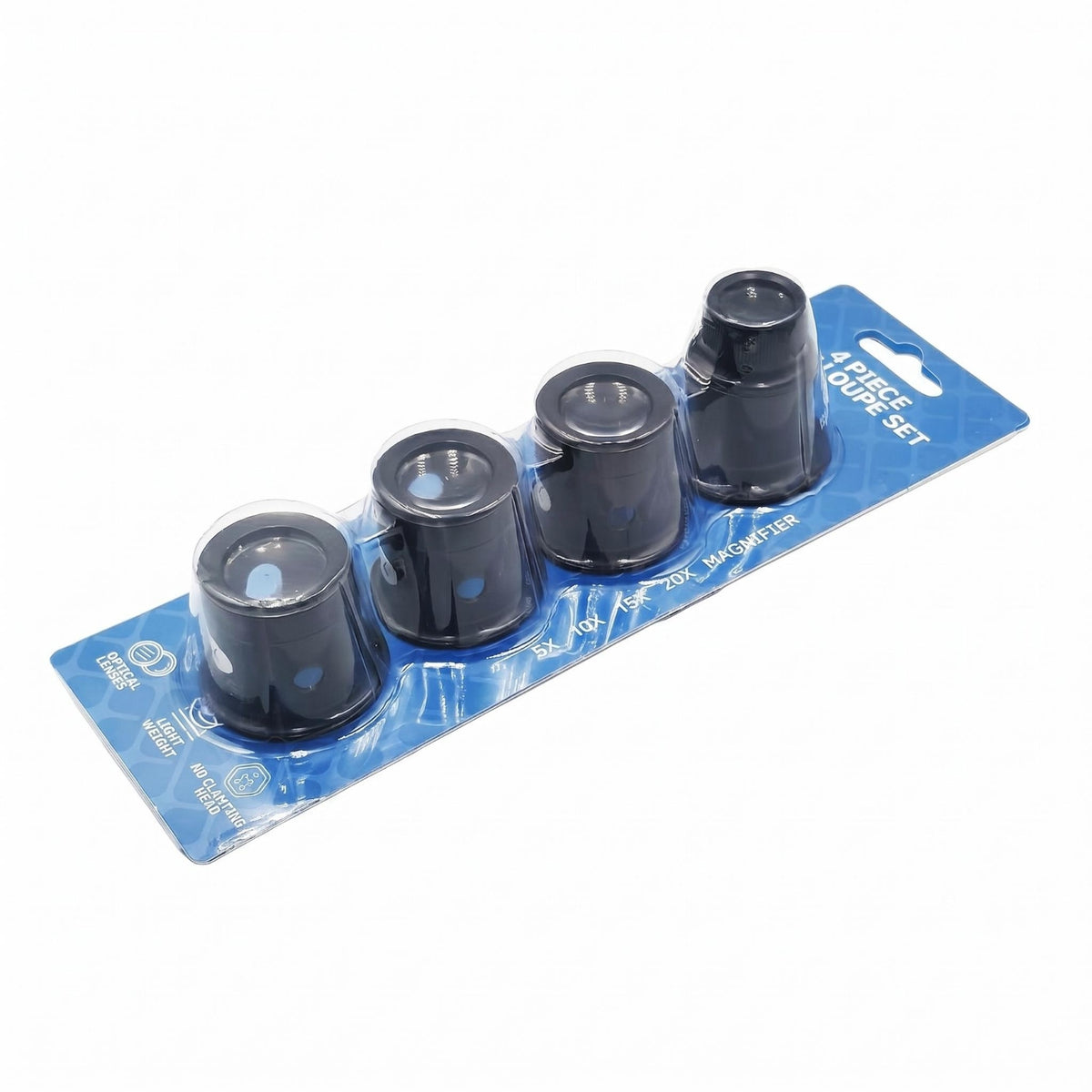 4 Pieces Lens Set Clear Lens Jeweler's Loupe Cylindrical Body