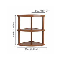 2 Tier Corner Shelf Accessible Design Corner Display Shelf Easy to Clean