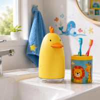 Kids Hand Wash Dispenser Waterproof Cartoon Chicken Soap Dispenser