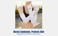 Ice Silk Sun Protection Arm Sleeves, Thumb Hole, Extended Design, Unisex Sports