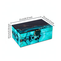 Jewelry Box with Velvet Velvet-Lined Ornate Jewelry Storage Box Soft for Women