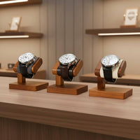 Wooden Watch Display Stand Padded Storage Piece Soft Cushion