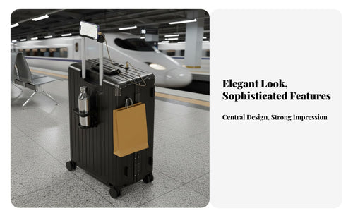 Combination Lock Front-Accessing Luggage Sturdy Hard Shell Front-Accessing Suitcase Airline Approved Trolley Case Wet and Dry Separation for Vacatisinglers, Business Professionals, Airports, Vacation, Vacations, Weekend Getaways