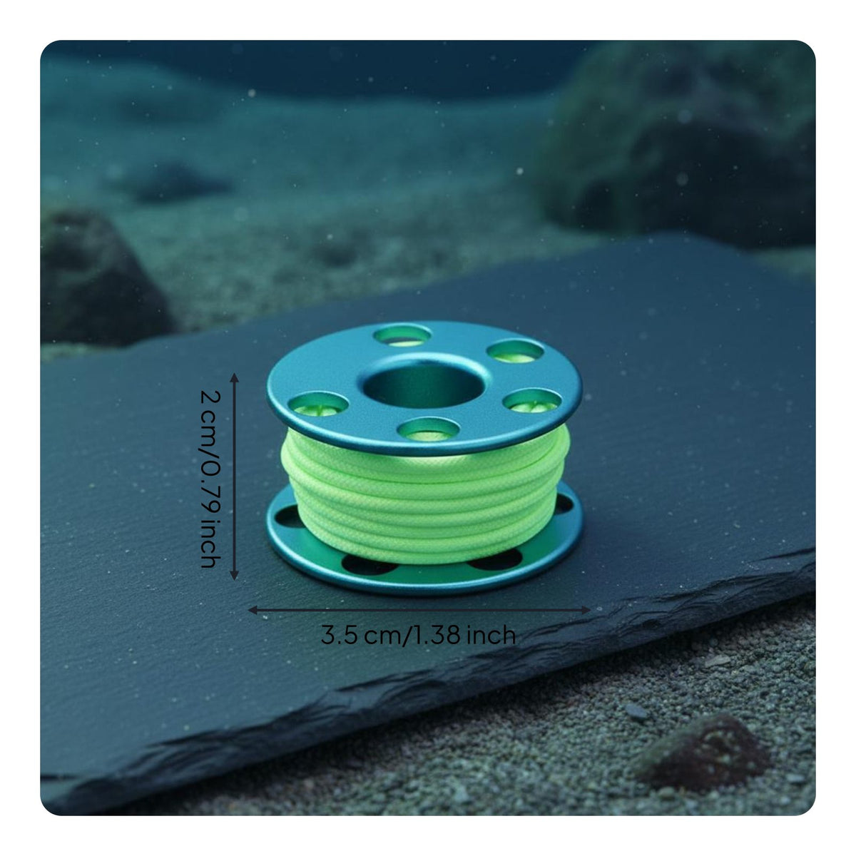 Mini Diving Reel Keychain Lightweight and Portable