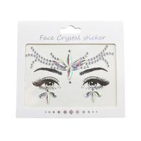 AB Color Luminous Face Stickers, Resin Forehead Crystals, DIY Eye Decals