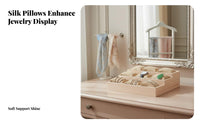 Jewelry Display Tray with Pillows Accessible Top Entry Watch Storage Organizer Multi-Compartment Bracelet Holder Abrasion