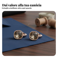 Square Crystal Button Luxurious Appearance Rhinestone Shirt Button Sparkling