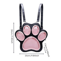 Paw Print Showcase Backpack Large Capacity Paw Print Display Backpack Japanese Style Fashion Accessory for Teens, Collectors, Conventions