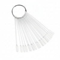 50 Pieces Nail Sample Sticks with Loop Clear Manicure Accessory Lightweight