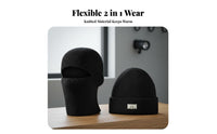 Ear Protection Balaclava Knit Hat Windproof 2 in 1 Balaclava Beanie Thermal for Cyclists, Outdoor Enthusiasts, Winter Sports, Skiing, Hiking