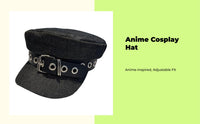 Jotaro Kujo cosplay hat, metal plaque